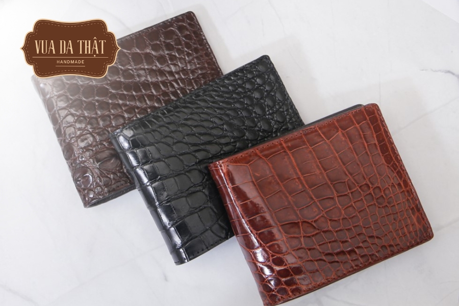 Da bụng cá sấu được đánh giá là phần da đắt nhắt để làm ví