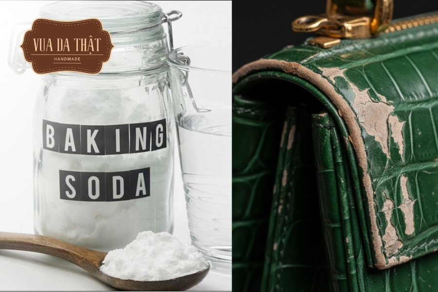 Sử dụng baking soda để tẩy ẩm mốc trên túi da cá sấu