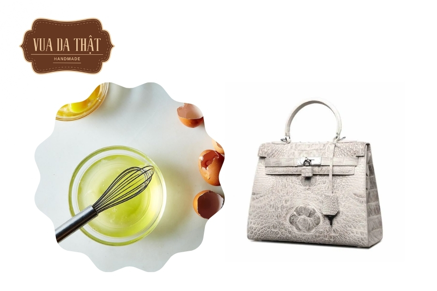 Dùng lòng trắng trứng gà chứa protein albumin để làm sạch và phục hồi độ bóng tự nhiên