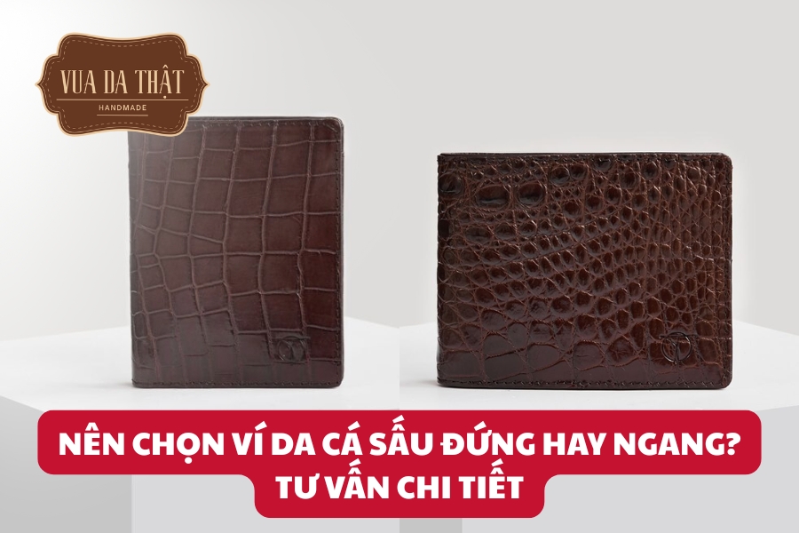 Nên Chọn Ví Da Cá Sấu Đứng Hay Ngang