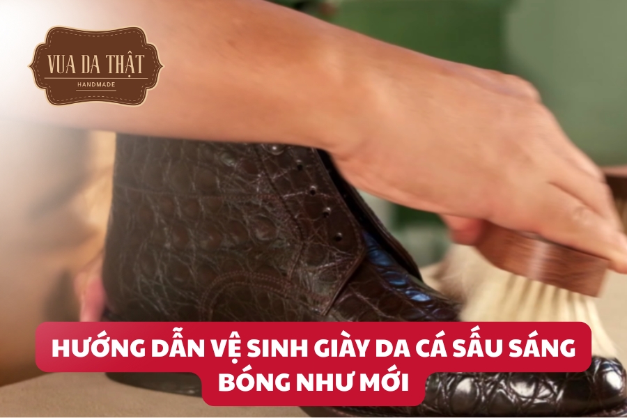 Hướng dẫn cách vệ sinh giày da cá sấu